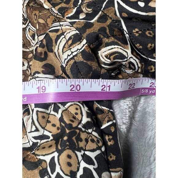 Requirements Quilted Jacket Womens Size Large Brown Tan Patterned‎ Soft Zipper - Picture 9 of 10